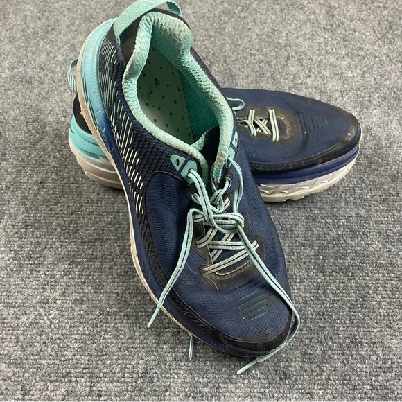 HOKA One One  W Bondi 5 Blue Athletic Running  Shoes size: 10 - Picture 1 of 11